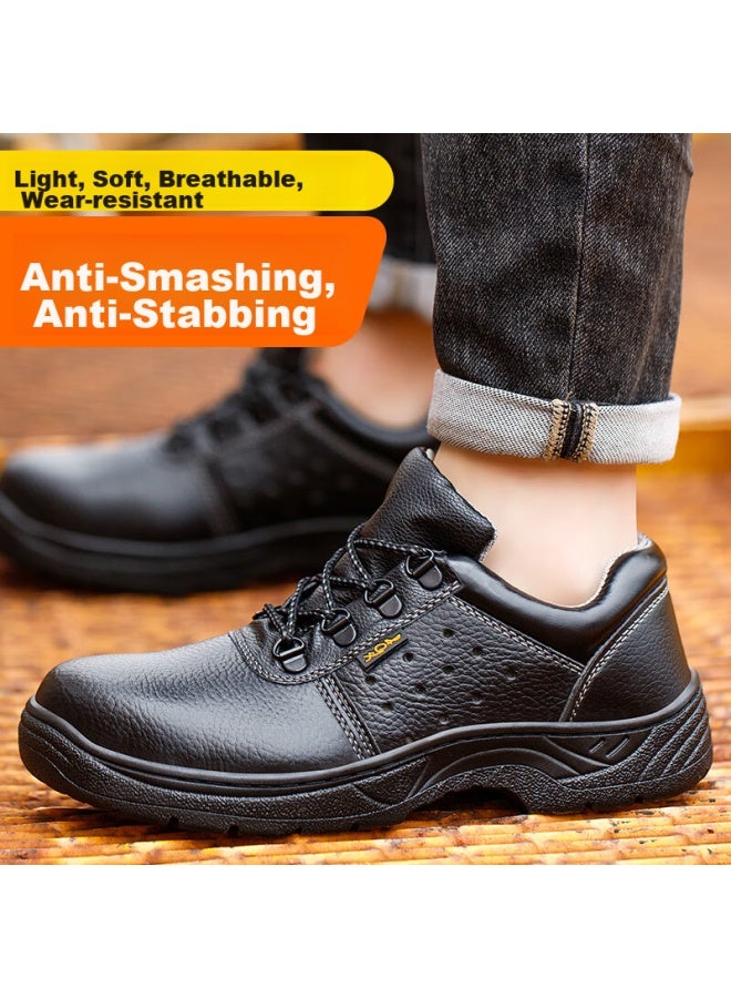 Old housekeeper Laoguanjia Safety Shoes For Men, Summer Breathable Steel Toe Anti-Smashing Anti-Puncture Waterproof Oil-Resistant Work Functional Shoes 114 39 - Image 4