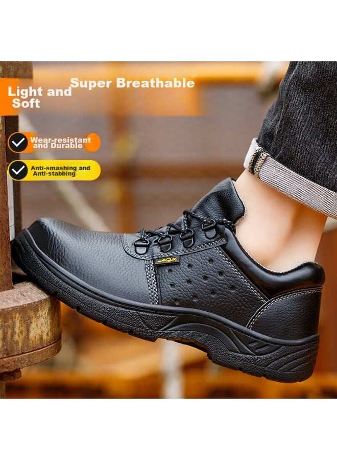 Old housekeeper Laoguanjia Safety Shoes For Men, Summer Breathable Steel Toe Anti-Smashing Anti-Puncture Waterproof Oil-Resistant Work Functional Shoes 114 39 - Image 5