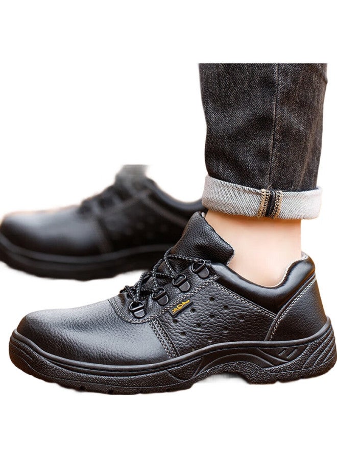 Old housekeeper Laoguanjia Safety Shoes For Men, Summer Breathable Steel Toe Anti-Smashing Anti-Puncture Waterproof Oil-Resistant Work Functional Shoes 114 39 - Image 2