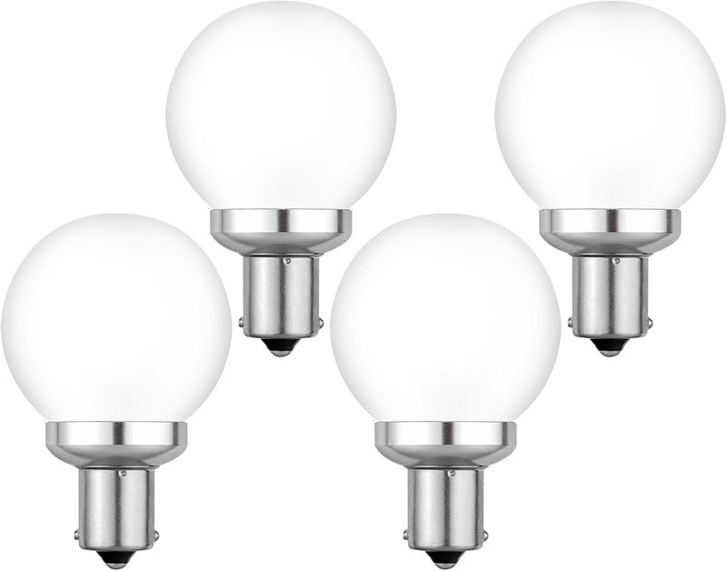 Cheopha 1141 1156 20-99 12V RV Vanity LED Light Bulbs BA15S Single Contact Bayonet Base for RV Camper Trailer Motorhome Marine Boat Interior Bedroom Light Bulb 2W Natural White Pack of 4 - Image 1