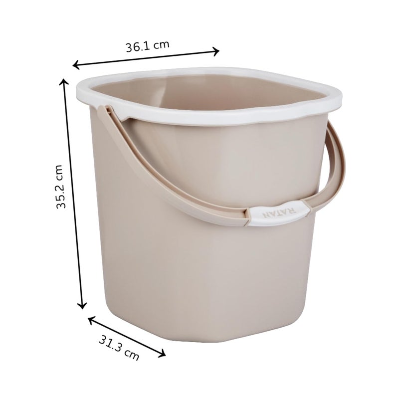 RATAN PLASTICWARE Premia Bucket 25L X 1 Desert RoseLight Weight and Easy to CarryPerfect for Use in Bathrooms Kitchen Wet Utility Areas - Image 2