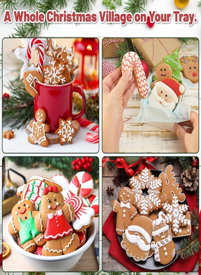 STARSIDE 6 pcs Cookie Cutters Christmas Shapes, Christmas Cookie Cutters 4 inches, Metal Winter Holiday Cookie Cutter Set-Snowman, Gingerbread Man - Image 3
