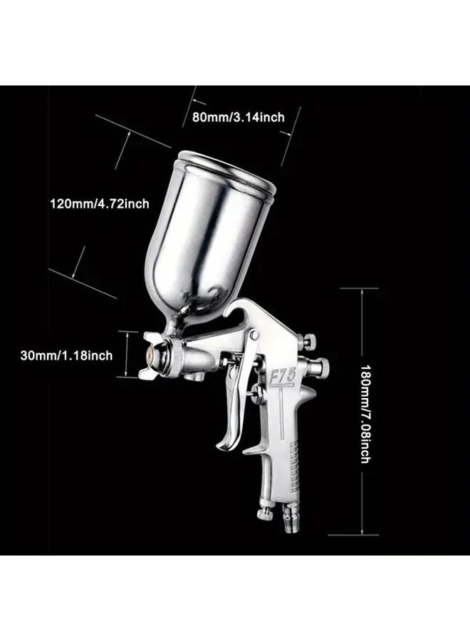 Professional Pneumatic Airbrush Sprayer Silvery Alloy Body No Electricity Required - Image 5
