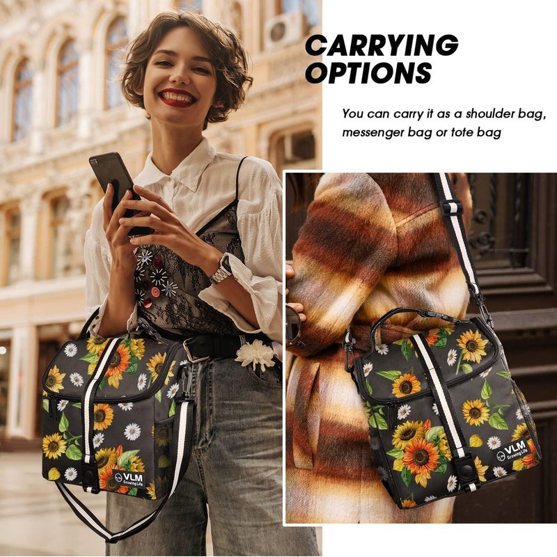 VLM Lunch Box for Women, Insulated Lunch Bag Women with Adjustable Shoulder Strap, Cute Lunch Tote Bag for Work,Picnic,Camping - Image 5