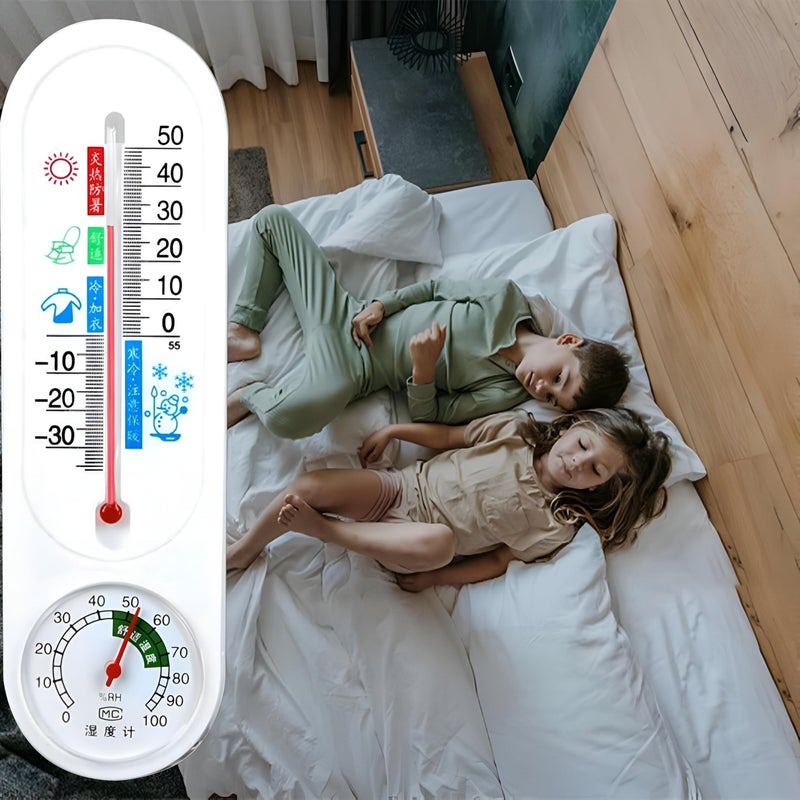 Thermometer for Bathroom/Living Room/Kids Room - Wall Mounted Indoor Thermometer, Accurate Room Temperature Meter for Home with High Precision Readings (2 Thermometers) - Image 2