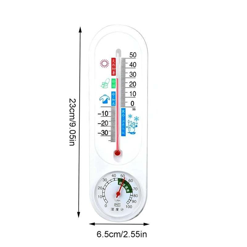 Thermometer for Bathroom/Living Room/Kids Room - Wall Mounted Indoor Thermometer, Accurate Room Temperature Meter for Home with High Precision Readings (2 Thermometers) - Image 4