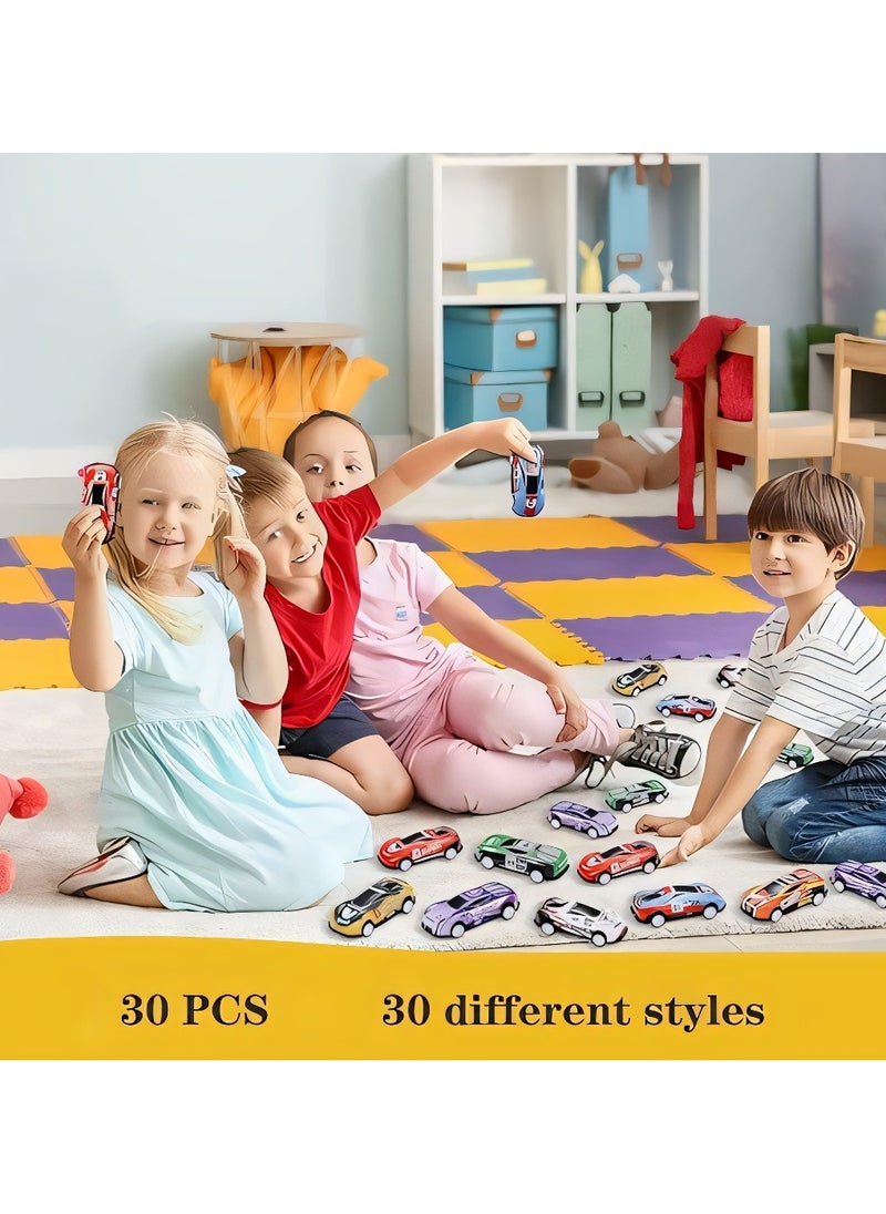 ARNOTEC 30 Pack Pull Back Toy Cars, Mini Die-Cast Race Cars Vehicles Bulk, Party Favor Cars Toys, Goodie Bag Stuffers, Pinata Fillers, Teacher Treasure Prize Box Toys for Boys Girls Toddlers 2,3,4,5 Years Old  - Image 5