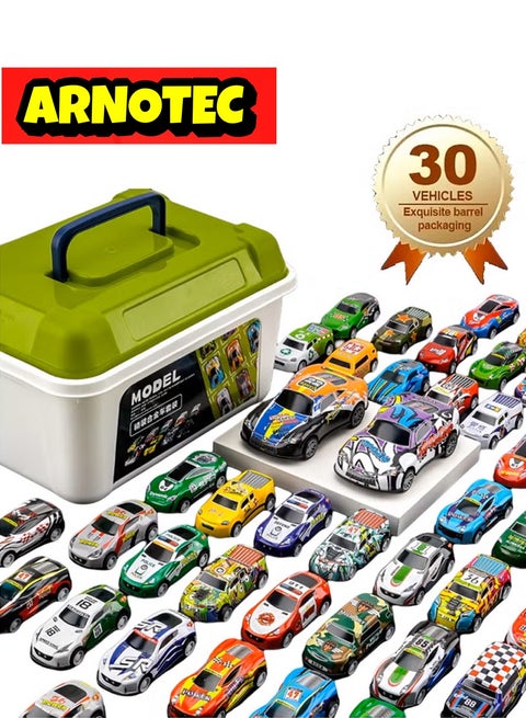 30 Pack Pull Back Toy Cars, Mini Die-Cast Race Cars Vehicles Bulk, Party Favor Cars Toys, Goodie Bag Stuffers, Pinata Fillers, Teacher Treasure Prize Box Toys for Boys Girls Toddlers 2,3,4,5 Years Old
