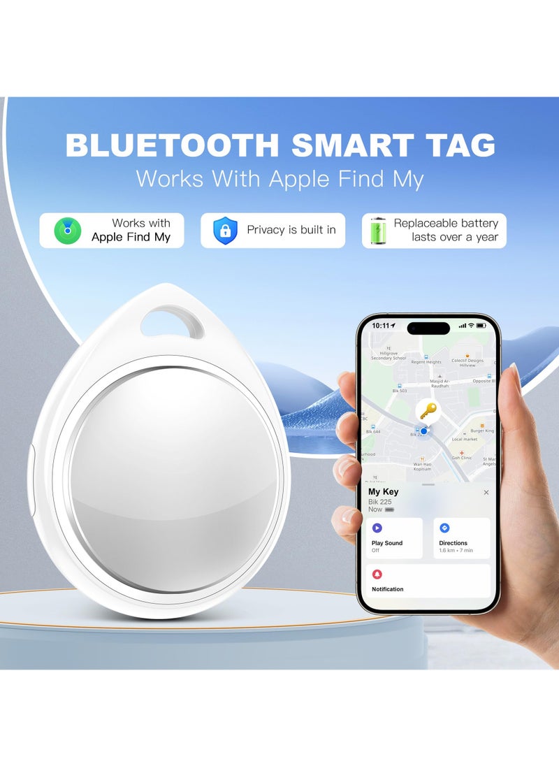 روكيو - علامات Air Tags-1 Pack Item Finder تعمل مع تطبيق Find My (iOS فقط) من Apple، علامات تعقب للمفاتيح والأمتعة وحقيبة الظهر، لون أبيض (غير مناسب لنظام Android) - Image 1