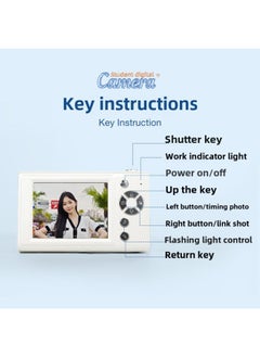 Generic H12 Camera Student Party CCD Retro Old Card Machine Portable With 2.8 Inch High Color Value-Body Color:16g Memory Card  - Image 2