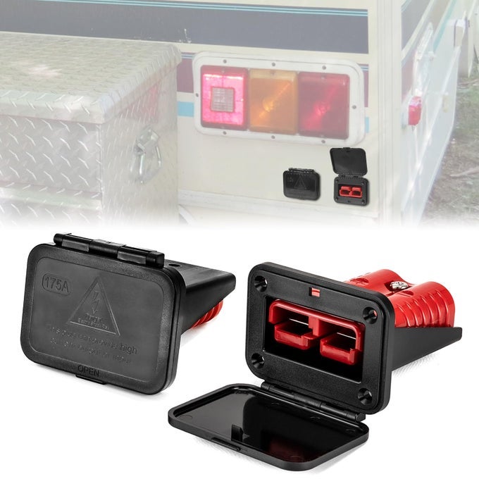 2Pcs 175A Battery Quick Connectdisconnect Electrical Connector Plug With Flush Mount Dust Cover For 10 Gauge Cable Compatible With Utvs Atvs Cars Trucks Boats
