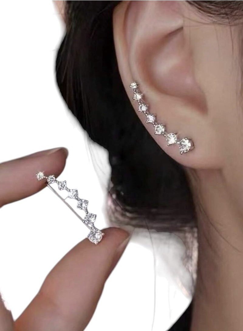A Pair of French Style Hoop Earrings Made of Fashionable Alloy, Elegant and Simple Design  - Image 1