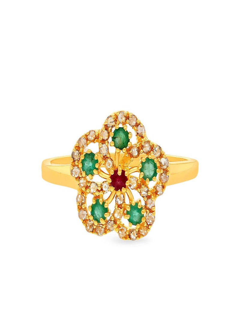 Malabar Gold and Diamonds - Malabar Gold and Diamonds 22 Carat 916 Purity Uncut Diamond Ring EGNPRE193RN1Y14 - Image 1