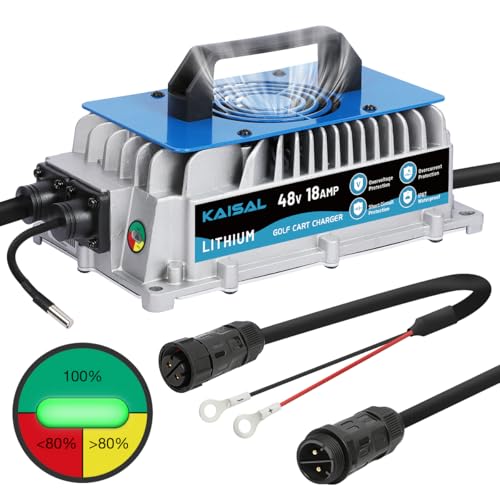 KAISAL Lithium Battery Charger 48 Volt584V 18A for 48V 512V LiFePO4 Battery 1250W Lifepo4 Battery Charger 48 Volt IP67 Waterproof for Golf Cart Forklift Electric Outboard Boat Solar RV OffGrid - Image 1