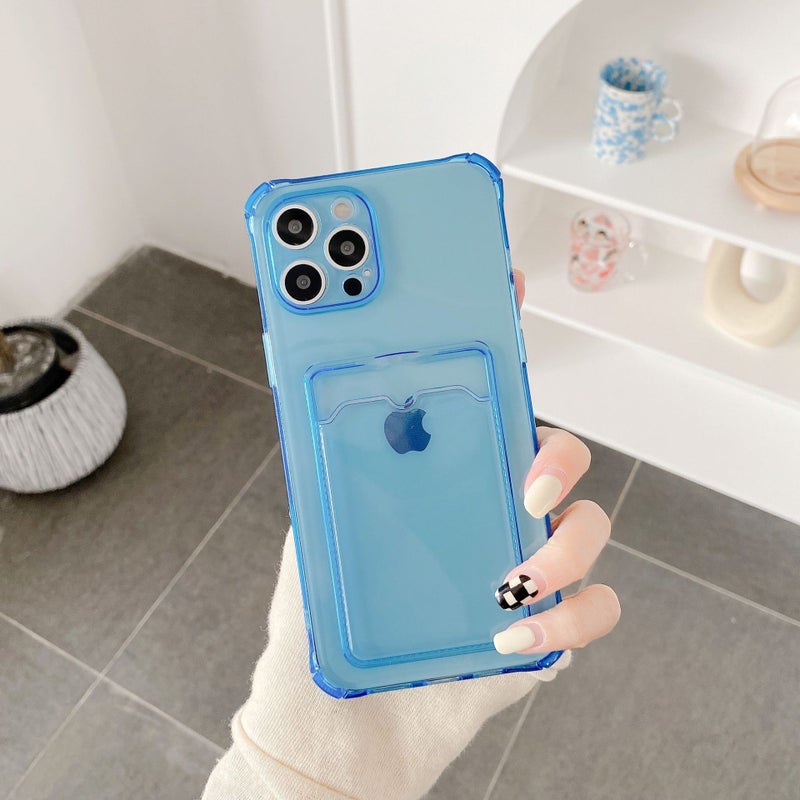 Solid Color Card Holder Suitable for iPhone 16 Phone Case, Apple 15 Pro Max Transparent 13/14 Simple 17 Silicone Case - Image 3