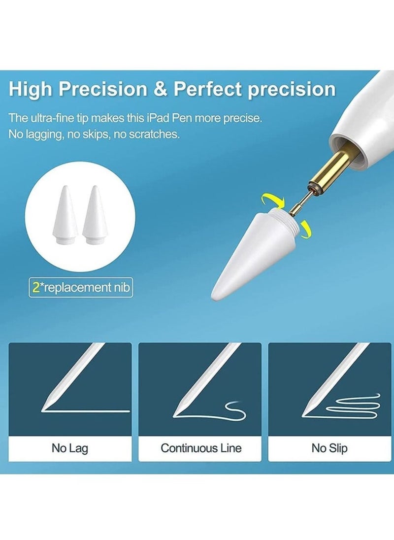 Stylus Pen Compatible With Apple iPad (2018 and Later), Palm Rejection, Tilting Detection, Magnetic Adsorption for iPad Pro (11/12.9 Inch), iPad 6/7/8th Gen, Pad Air 3rd/4th Gen, iPad Mini 5th Gen - Image 5