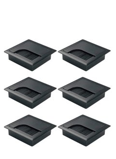 Generic Cable Grommet,  6PCS Computer Desktop Decorative Cable Grommet Plastic Cable Grommet with Brush Grommet Cable Tidies for Home and Office Table Surface Port Hole Covers (Size: 8 * 8cm)  - Image 1