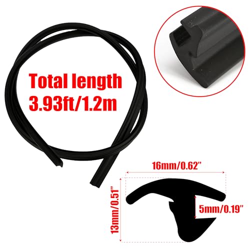 BuleVina 120cm Windshield Front Upper Reveal Surround Molding Trim Rubber Seal for Honda for Civic 20062011 Replace 73150SNA003 for TOP Front Windshield - Image 3