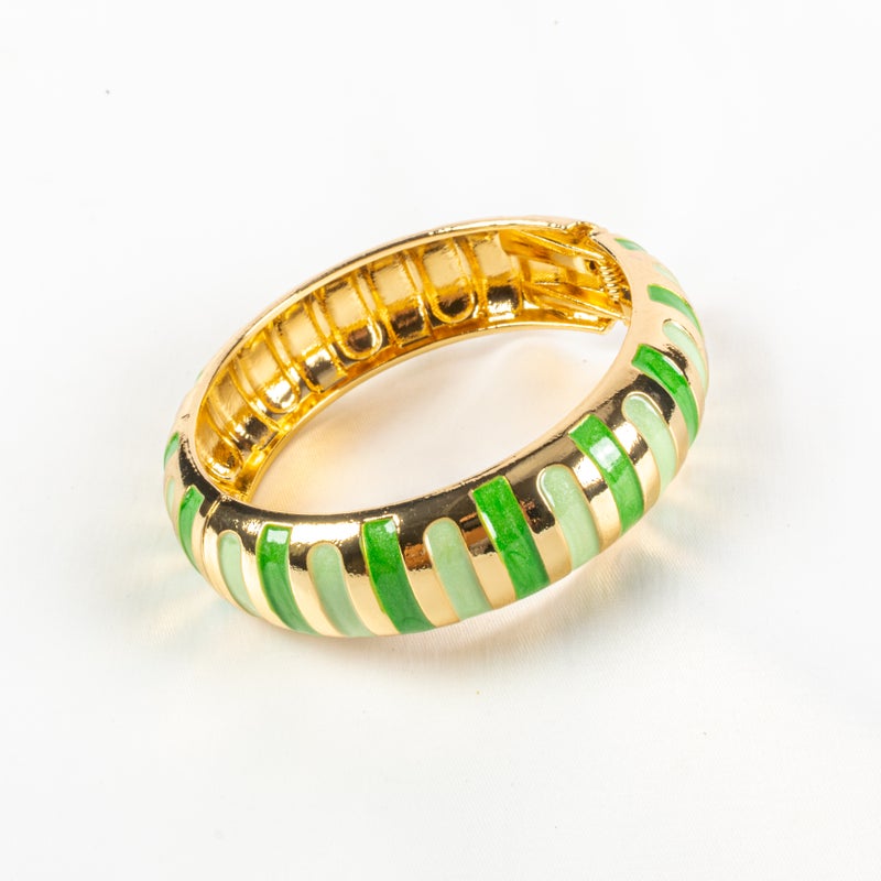 أسورة جولد بليتد ذهبي × أخضر - Image 1