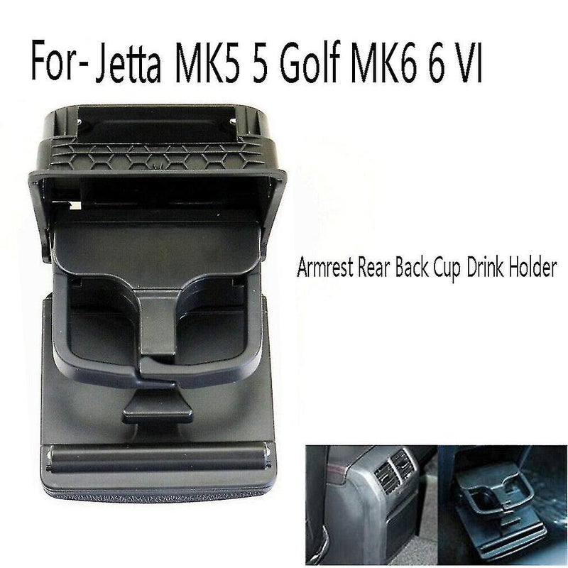 Central Console Armrest Cup Drink Holder For-jetta Mk5 5 Golf Mk6 - Image 2