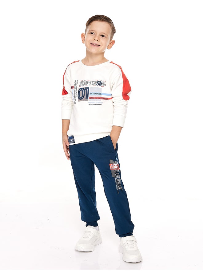 Victor And Jane Boys Multi Graphic Sweatshirt and Joggers Set - Image 1