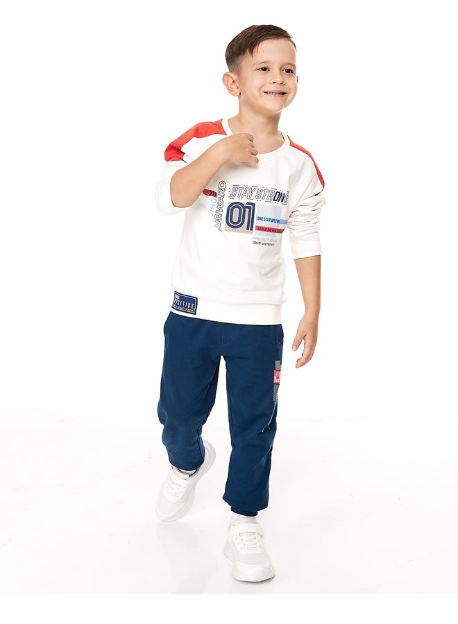 Victor And Jane Boys Multi Graphic Sweatshirt and Joggers Set - Image 2