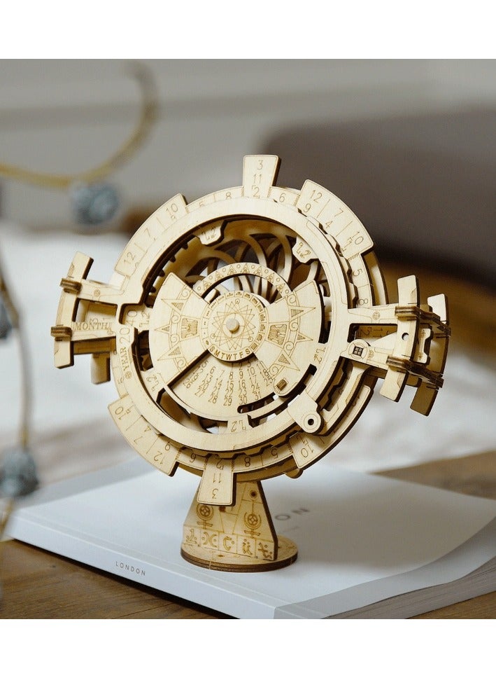ROKR 3D Wooden Puzzle Mechanical Gears Perpetual Calendar - Image 1