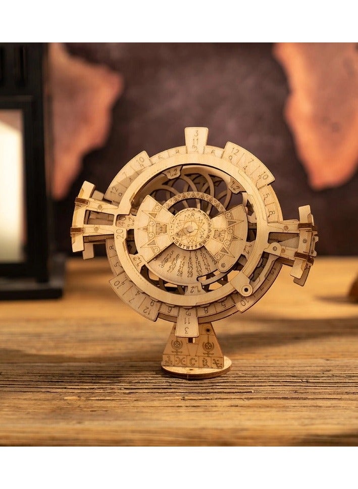 ROKR 3D Wooden Puzzle Mechanical Gears Perpetual Calendar - Image 2