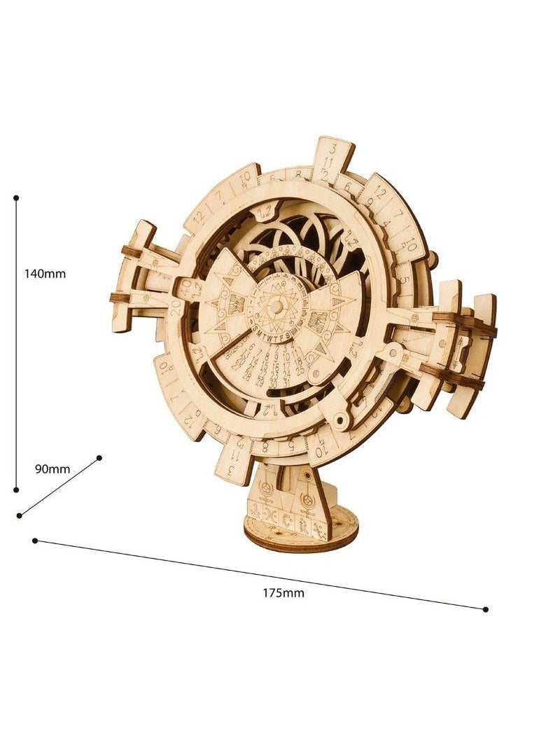 ROKR 3D Wooden Puzzle Mechanical Gears Perpetual Calendar - Image 4