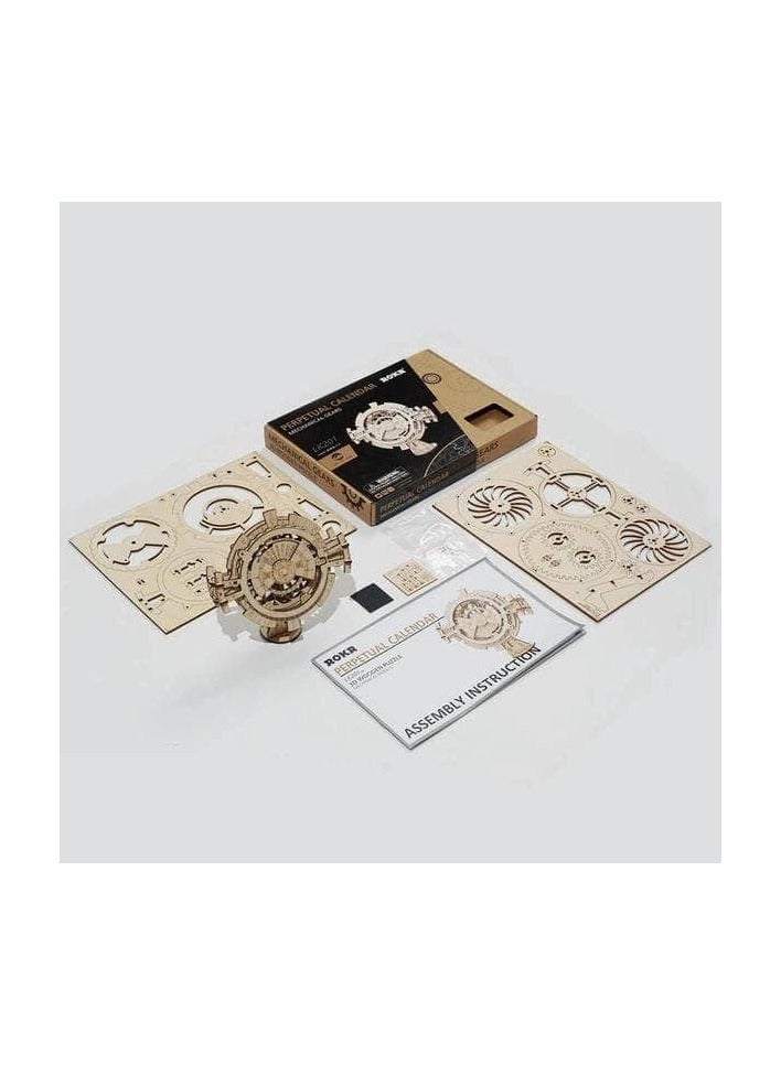 ROKR 3D Wooden Puzzle Mechanical Gears Perpetual Calendar - Image 5