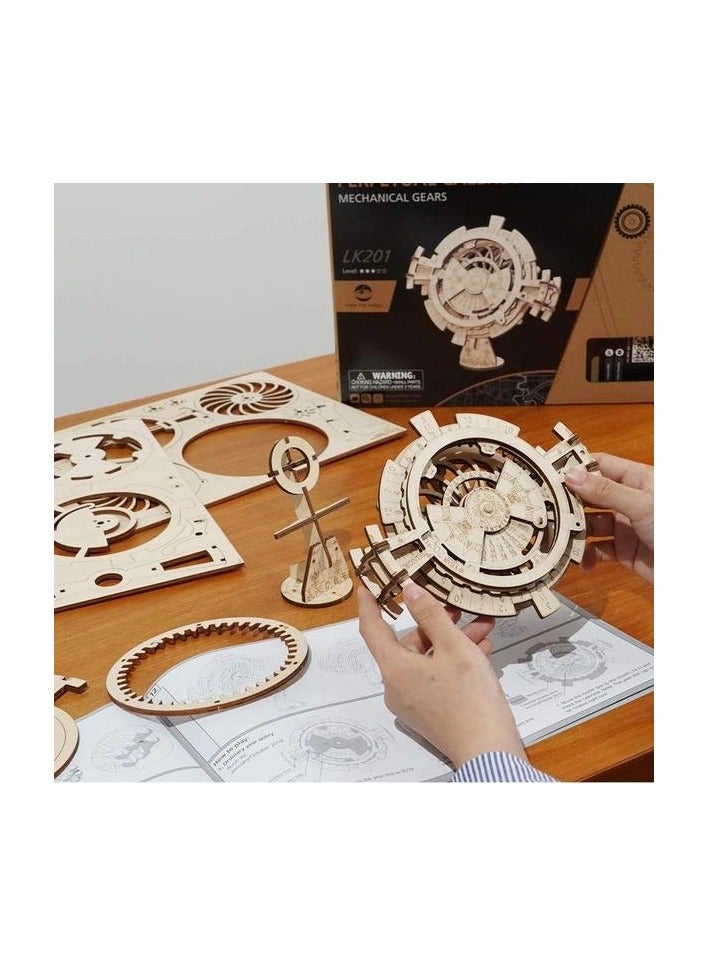 ROKR 3D Wooden Puzzle Mechanical Gears Perpetual Calendar - Image 3