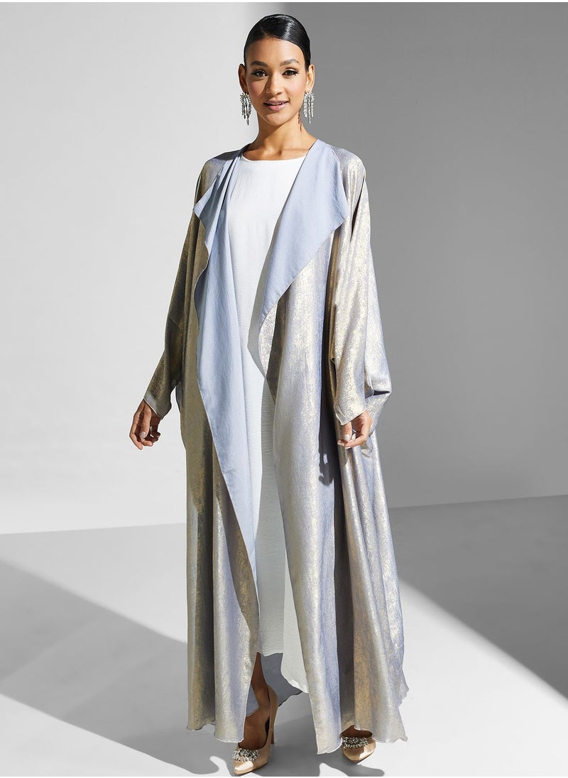 Khizana - Shimmer Open Front Abaya - Image 1