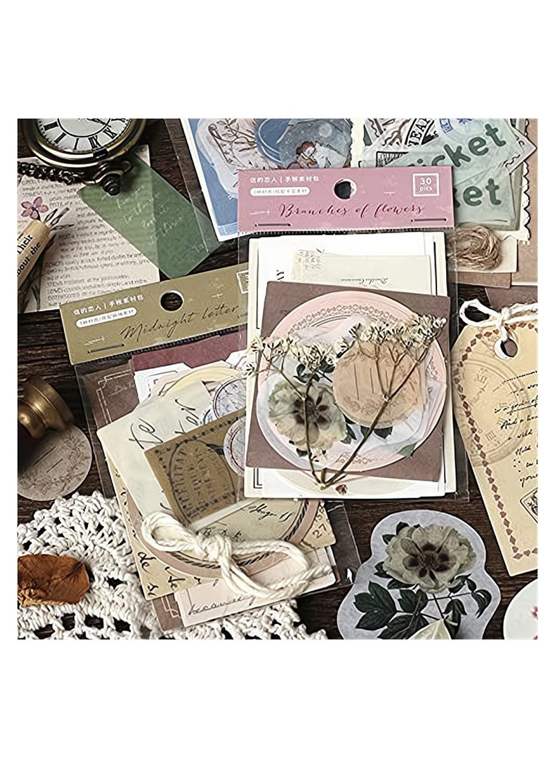 Vintage Journal Stickers 120 Pcs Antique Scrapbooking Supplies for Art DIY Crafts Planners Bullet Journals