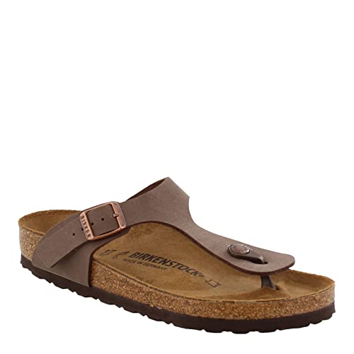 Birkenstock Gizeh Unisex Leather Sandals, Mocha, 5 UK - Image 1