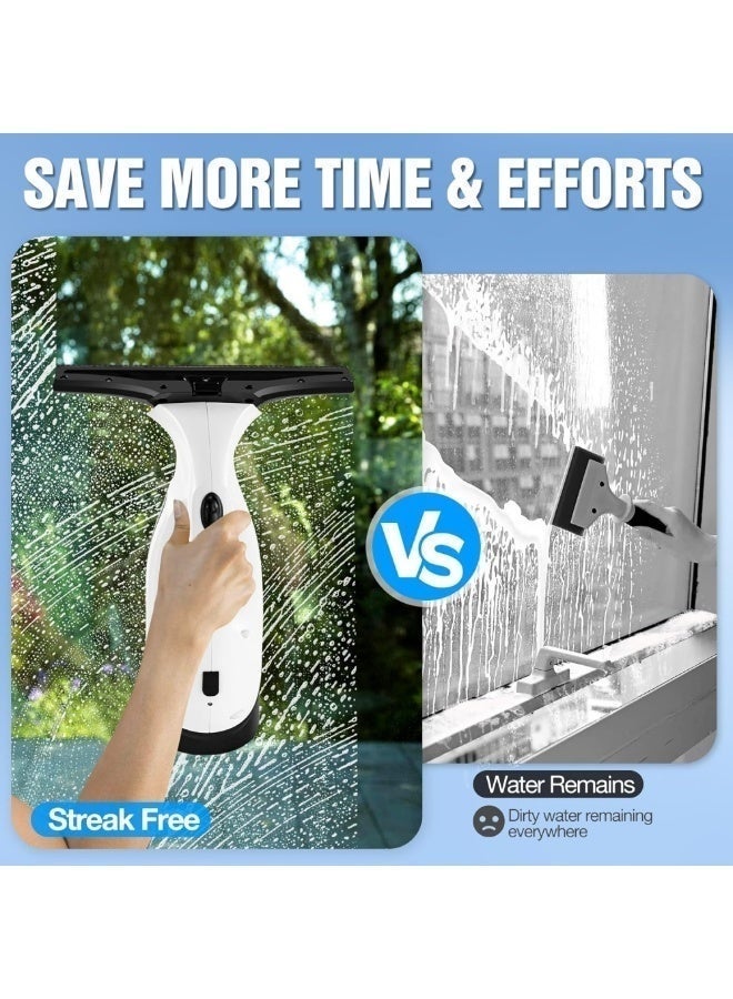 WALALLA Window Vacuum Squeegee Cordless, Electric Window Cleaner Tool Set with Detachable Water Tank & Spray Bottle, 2KPa Powerful Suction Glass Vacuum for Mirror, Car Windshield, Tiles - Image 5