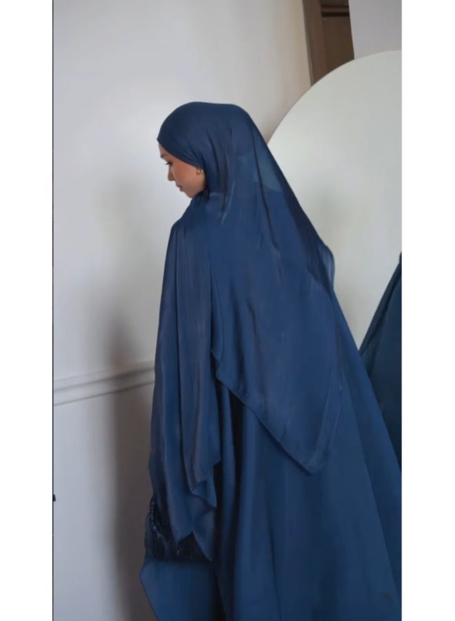 أربع قطعة مجموعة فستان الشرق الأوسط العادي فضفاضة فستان رداء أنيق - Image 1