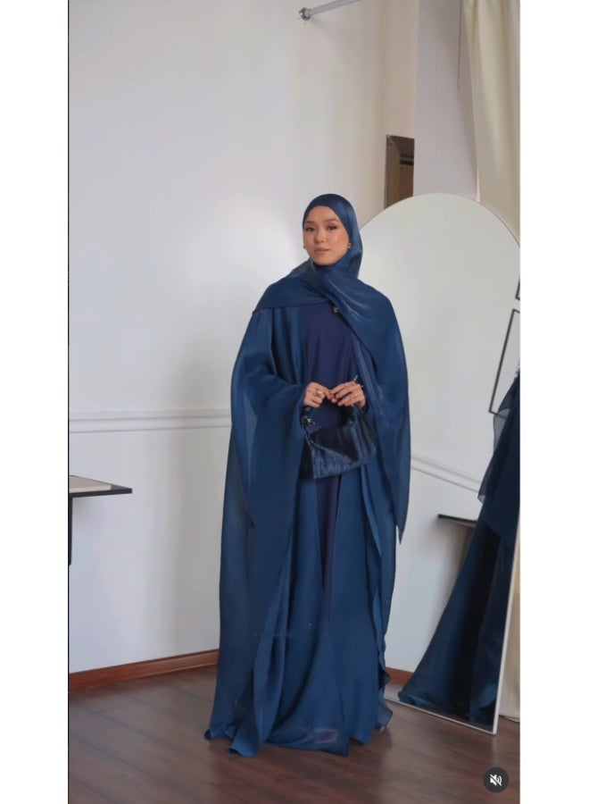 أربع قطعة مجموعة فستان الشرق الأوسط العادي فضفاضة فستان رداء أنيق - Image 4