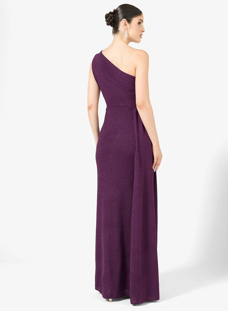Ella Limited Edition One Shoulder Shimmer Dress With Slit