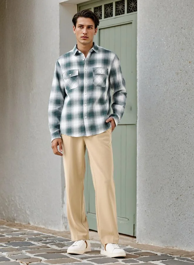 Lee Cooper Lee Cooper Regular Fit Checked Shirt