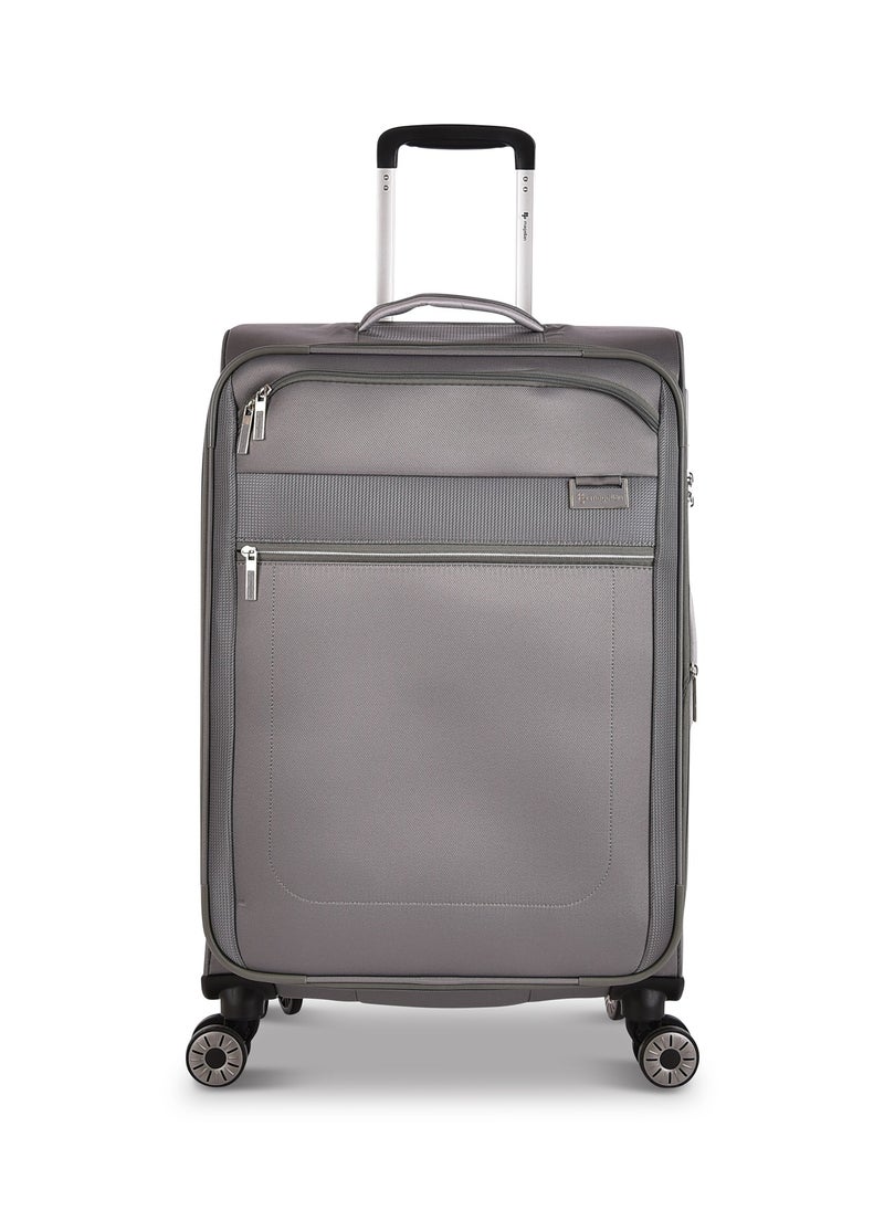MAGELLAN Magellan Fabric Luggage Trolley Travel Bag 3Pc Set Size 20/24/28 Inch Grey  - Image 3