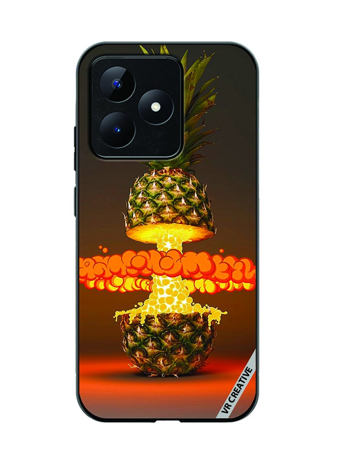 VR CREATIVE Protective Case Cover For Realme C53 Fire Pineapple Design Multicolour - Image 1