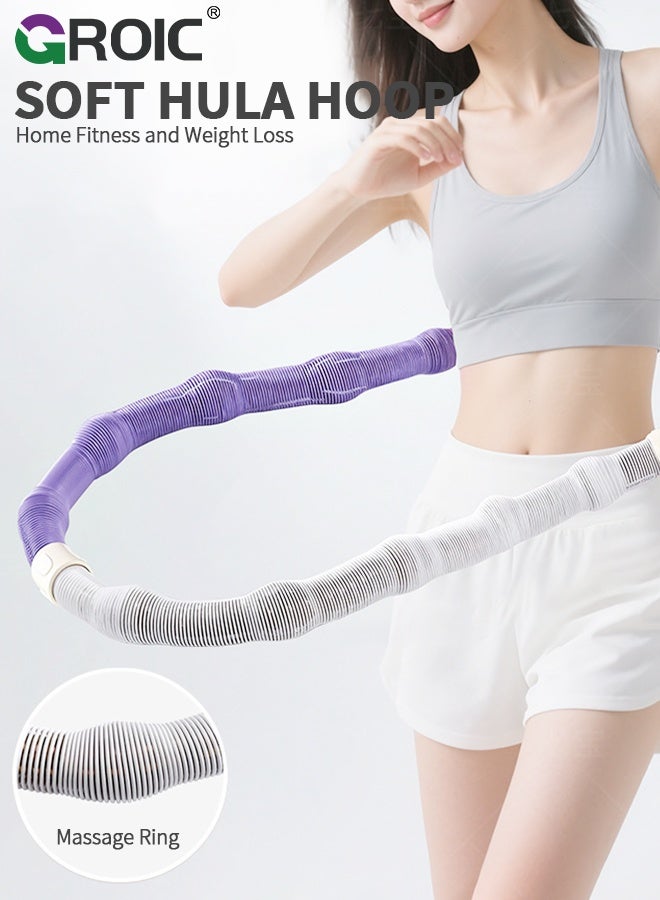 GROIC Spring Hula Hoop, Infinity Hoop, Weighted Hula Hoop, Hula Hoops for Adults, Weighted Hula Hoops for Women, Waist-Friendly Design, Portable Slimming Exercise Equipment for Home - 1.5KG - Image 2