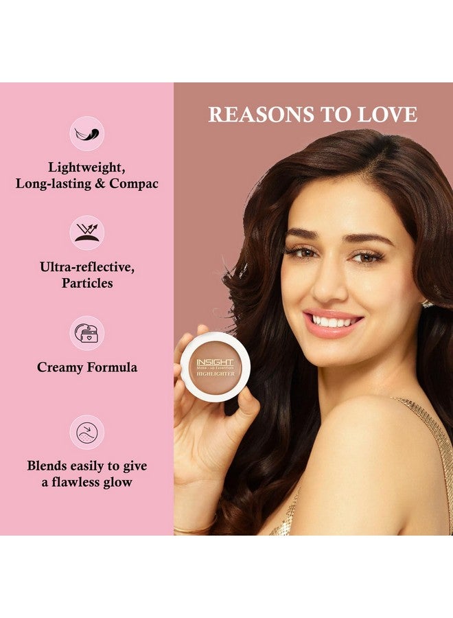 Insight Cosmetics Glitter Makeup Highlighter|Lightweight|Long Wear|Non Sticky, 3.5 Gm(H01-02) - Image 2