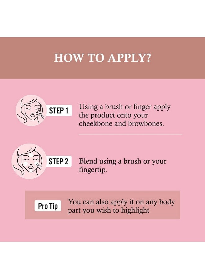 Insight Cosmetics Glitter Makeup Highlighter|Lightweight|Long Wear|Non Sticky, 3.5 Gm(H01-02) - Image 3