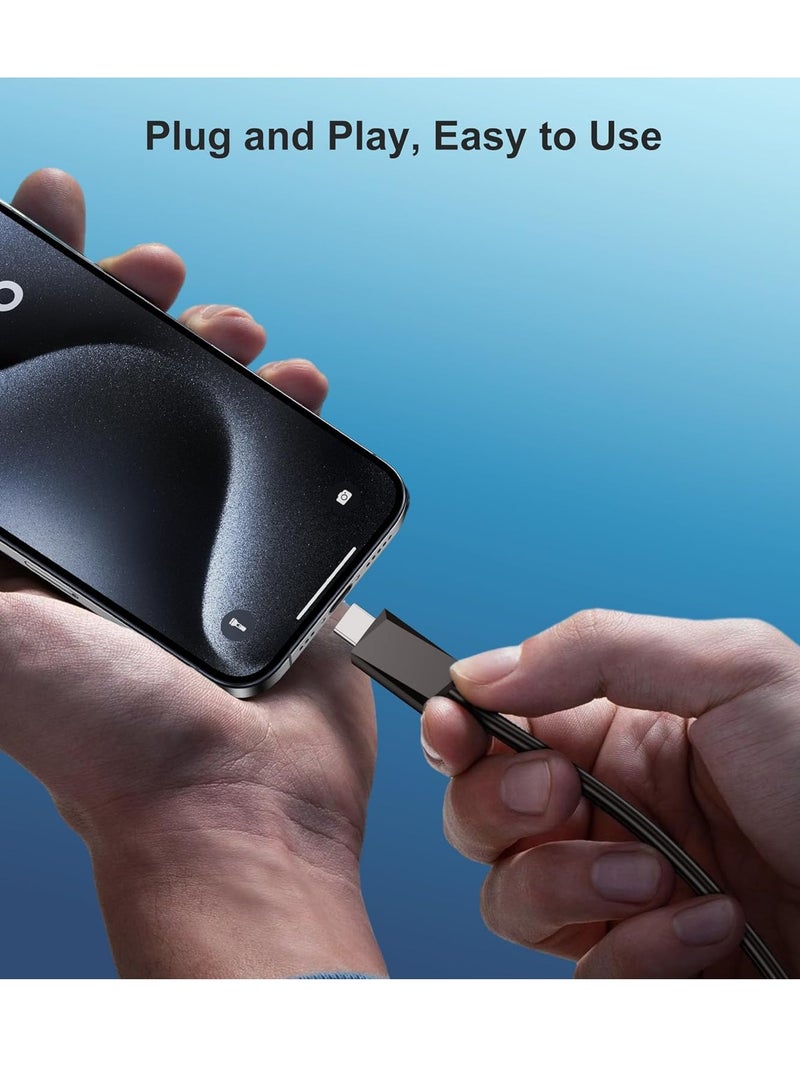 كابل USB-C إلى HDMI [4K @ 60Hz]، متوافق مع Thunderbolt 3/4، بطول 2 متر، لأجهزة iPhone 15 Pro، MacBook، iPad، سامسونج، XPS، HP والمزيد - Image 5