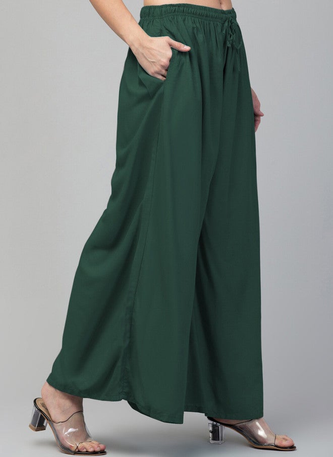 Trend Level Mid-Rise Flared Fit Palazzos - Image 2