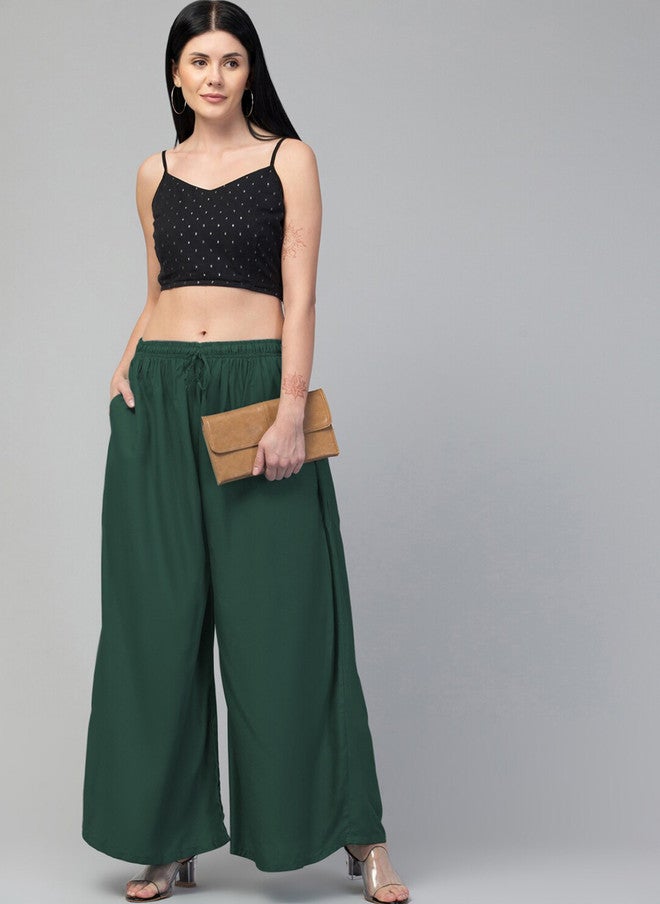 Trend Level Mid-Rise Flared Fit Palazzos - Image 4