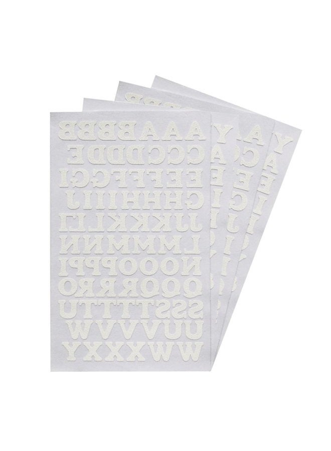 Magfok Iron on Letters White 1.9cm Transfer, 4 Sheet (Black or White Optional) - Image 1