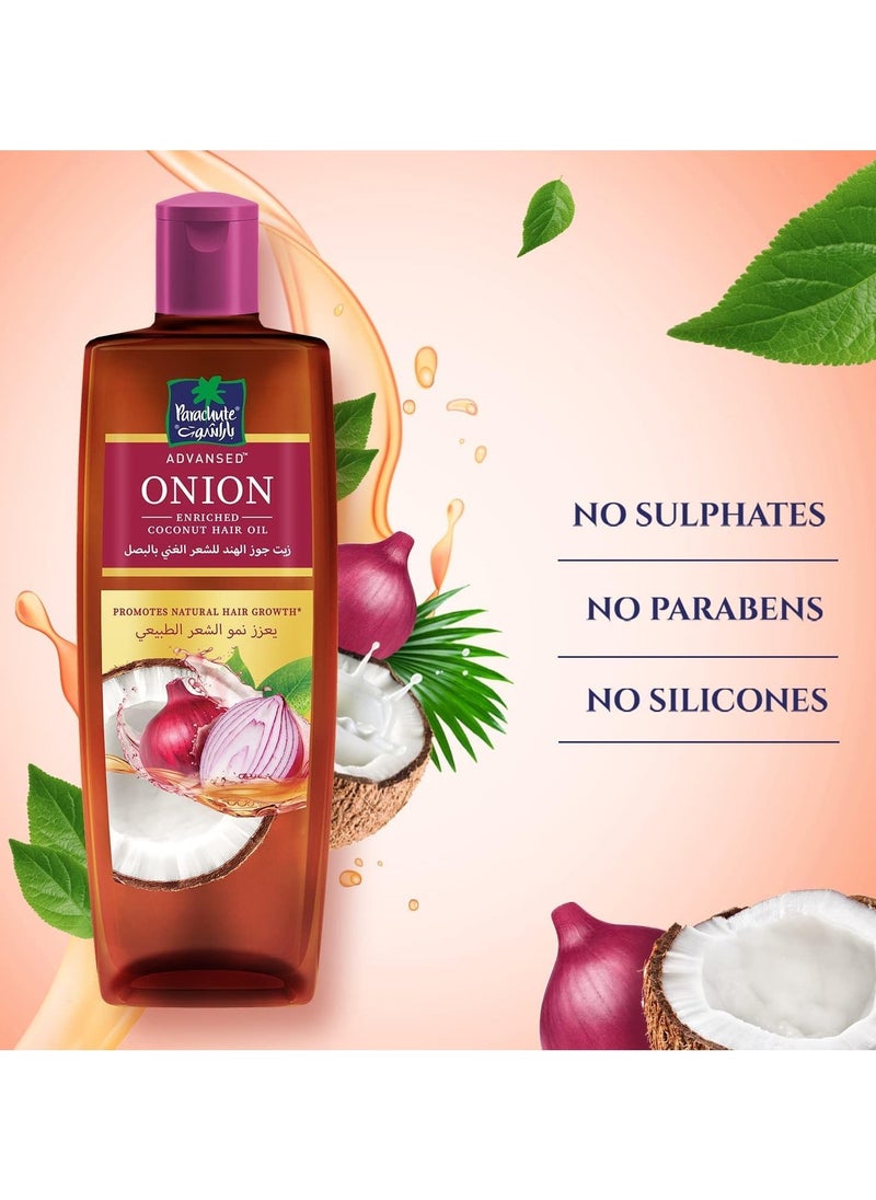 Parachute Onion Oil For Hair Growth Blend Of Onion And Coconut Oil Controls Hairfall And Promotes Hair Growth 300 ML  - Image 2