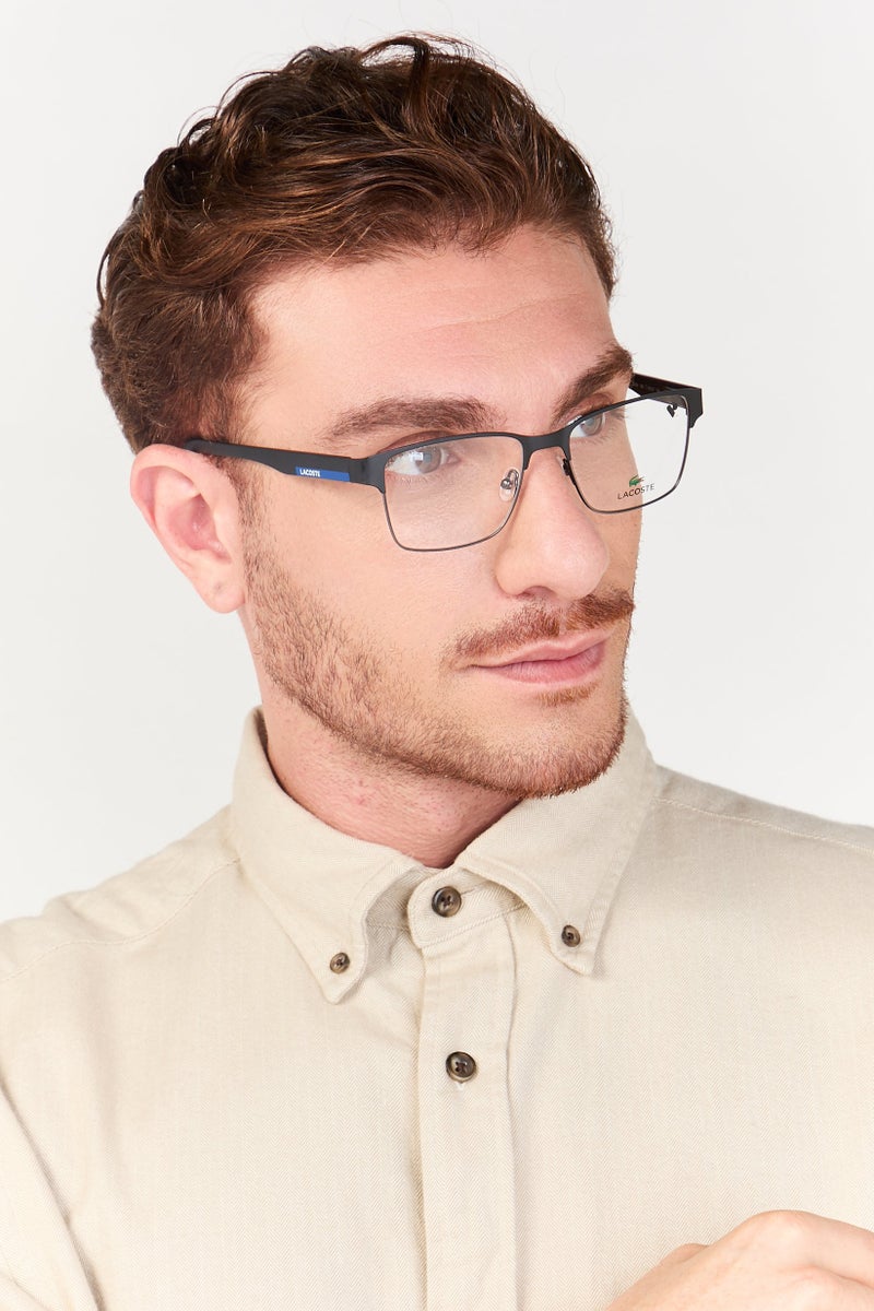 LACOSTE Men L2286 Square Eyeglasses, Black - Image 2